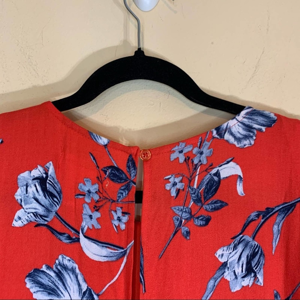 Altar’d State Red floral long sleeve Fit and Flare Dress Womens Size XS - Picture 9 of 12